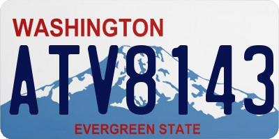 WA license plate ATV8143