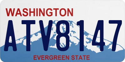 WA license plate ATV8147