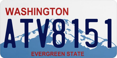 WA license plate ATV8151