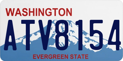 WA license plate ATV8154