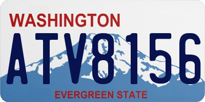 WA license plate ATV8156