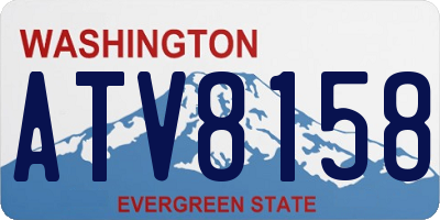 WA license plate ATV8158