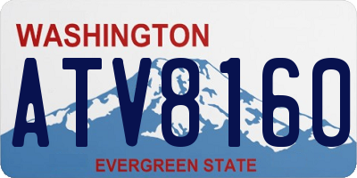 WA license plate ATV8160