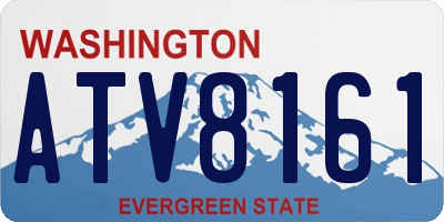 WA license plate ATV8161