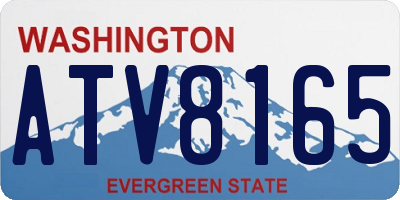 WA license plate ATV8165