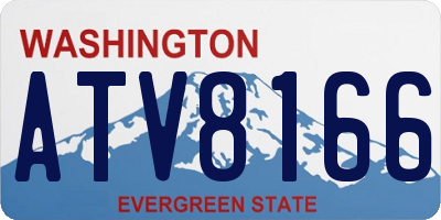 WA license plate ATV8166