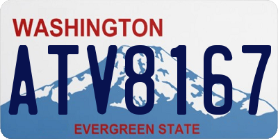 WA license plate ATV8167