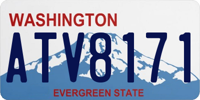 WA license plate ATV8171