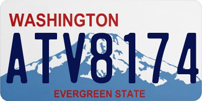 WA license plate ATV8174