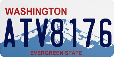 WA license plate ATV8176