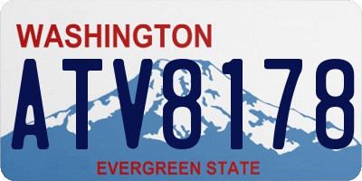 WA license plate ATV8178
