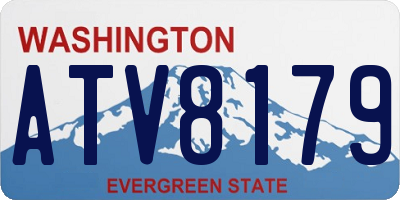 WA license plate ATV8179