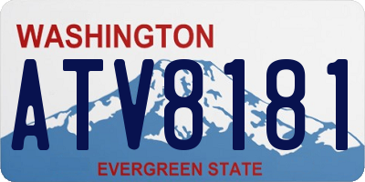 WA license plate ATV8181