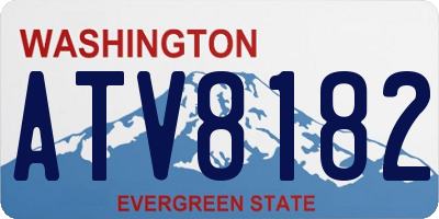 WA license plate ATV8182