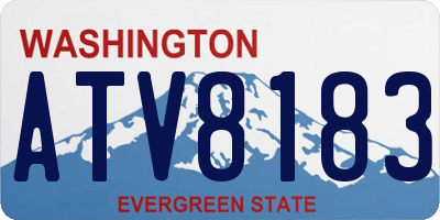 WA license plate ATV8183