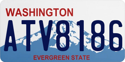 WA license plate ATV8186