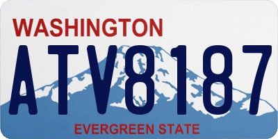WA license plate ATV8187