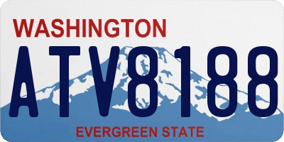WA license plate ATV8188