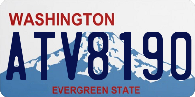 WA license plate ATV8190