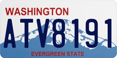 WA license plate ATV8191