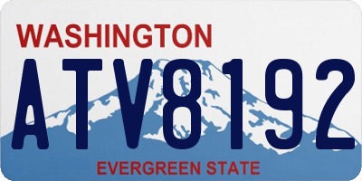 WA license plate ATV8192
