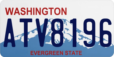 WA license plate ATV8196