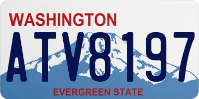 WA license plate ATV8197