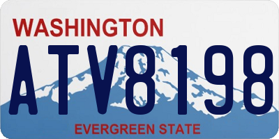 WA license plate ATV8198