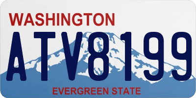 WA license plate ATV8199