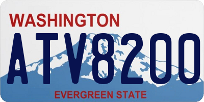 WA license plate ATV8200