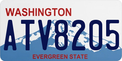 WA license plate ATV8205