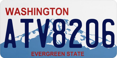 WA license plate ATV8206