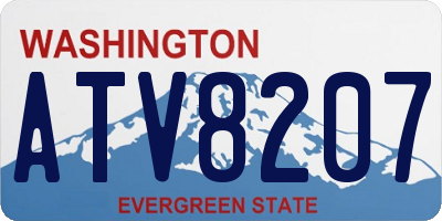WA license plate ATV8207