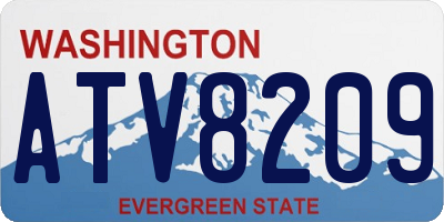 WA license plate ATV8209
