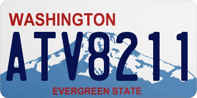 WA license plate ATV8211