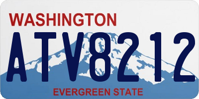 WA license plate ATV8212