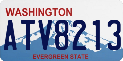 WA license plate ATV8213