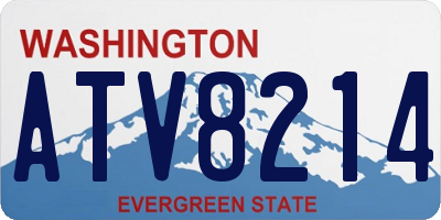 WA license plate ATV8214