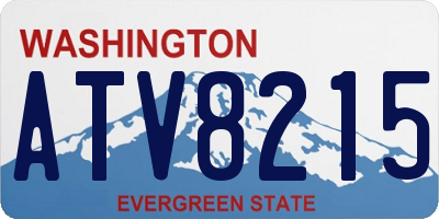 WA license plate ATV8215