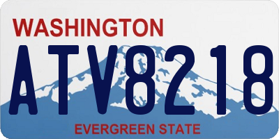 WA license plate ATV8218