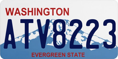 WA license plate ATV8223