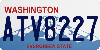 WA license plate ATV8227