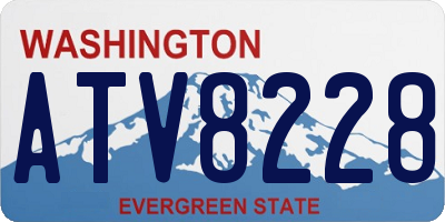 WA license plate ATV8228