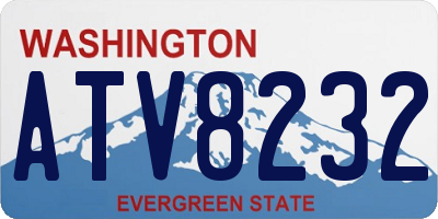 WA license plate ATV8232