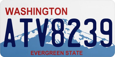 WA license plate ATV8239