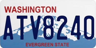 WA license plate ATV8240