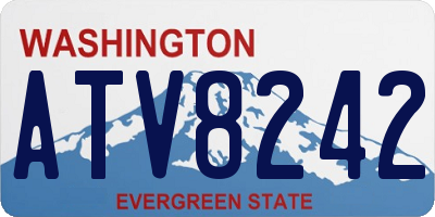 WA license plate ATV8242