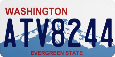 WA license plate ATV8244