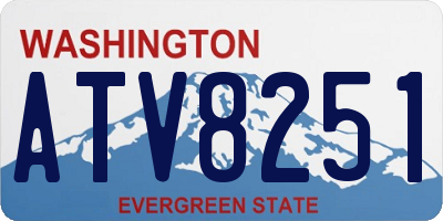 WA license plate ATV8251