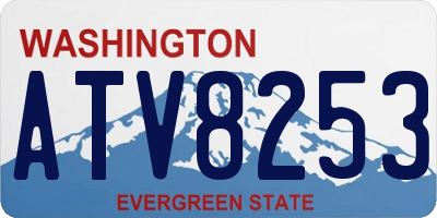 WA license plate ATV8253